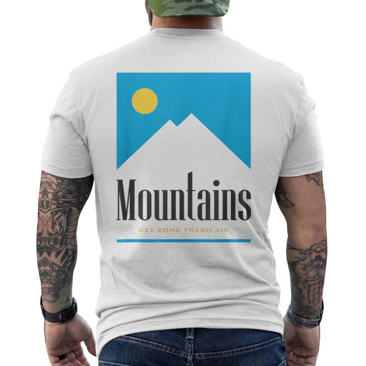 Mountains Get Some Fresh Good Air Cigarette Men's T-shirt Back Print