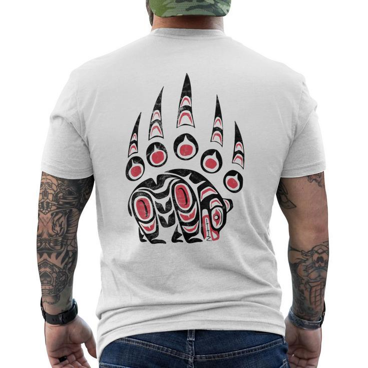 Native American Bear Claw Tribal Indian Native Men's T-shirt Back Print