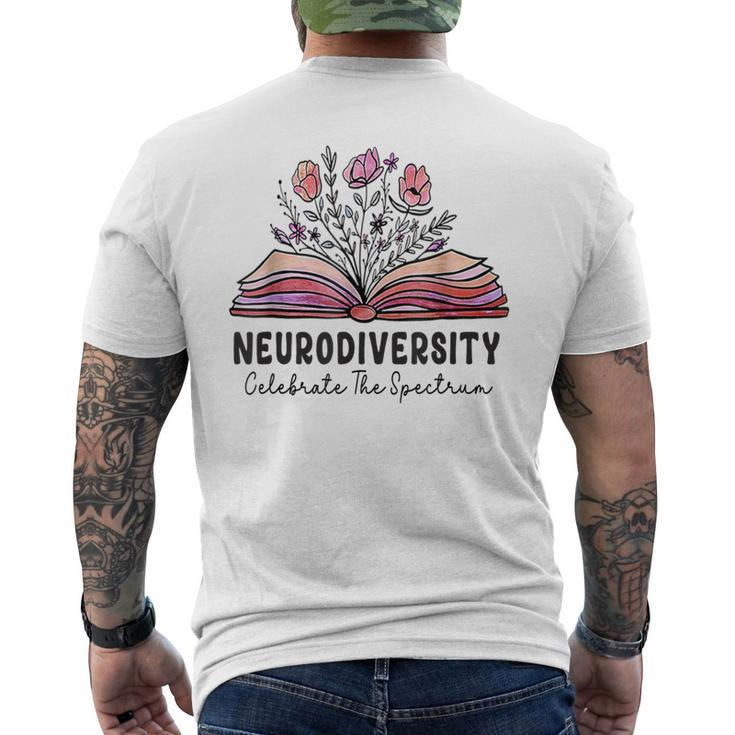 Neurodiversity Celebrate The Spectrum Brain Autism Awareness Men's T-shirt Back Print