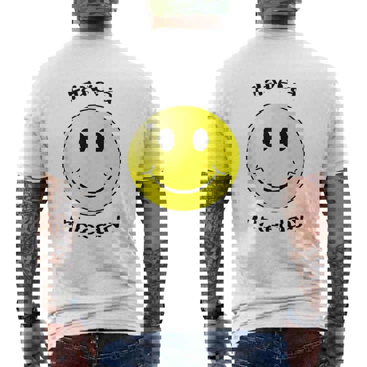 Have A Nice Day Smile Face Mens Back Print T-shirt
