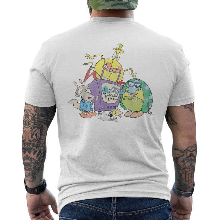 Nickelodeon Rocko's Modern Life Character Group Men's T-shirt Back Print