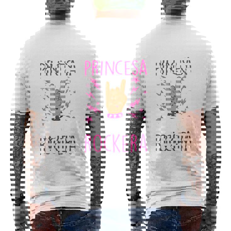 Niños No Soy Una Princesa Soy Una Rockera Camiseta Hombre Estampado Espalda