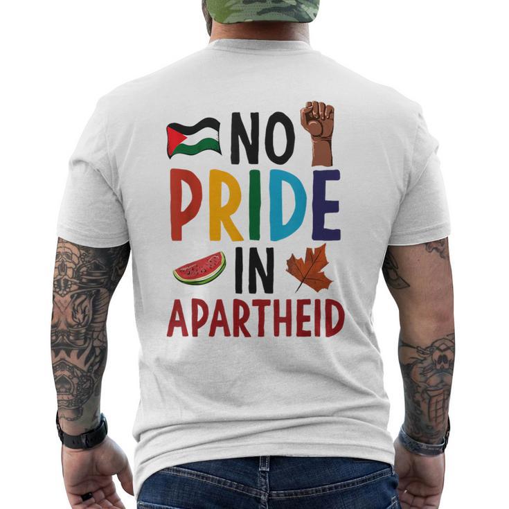 No Pride In Apartheid South Africa Watermelon Maple Leaf Men's T-shirt Back Print