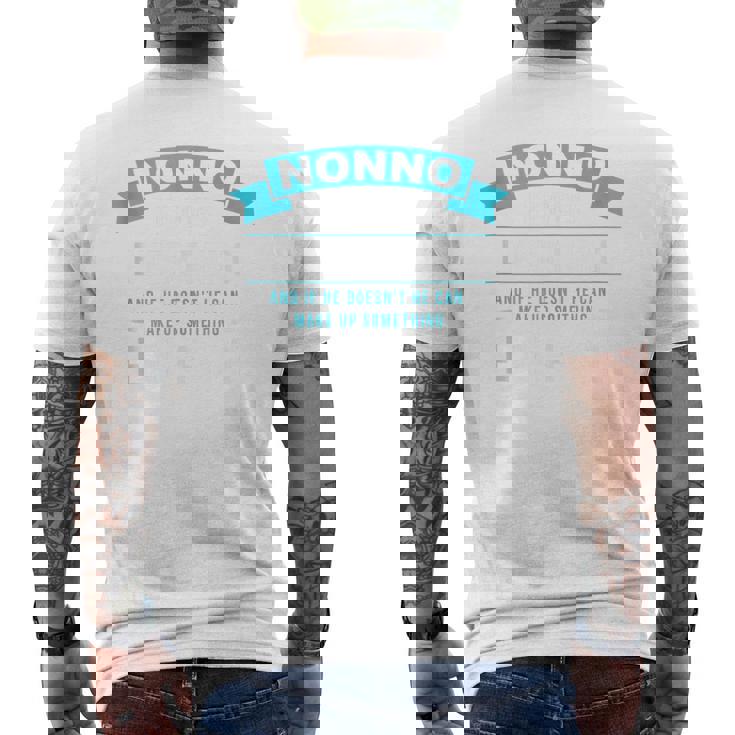 Nonno Knows Everything Fathers Day Dad Papa Men's T-shirt Back Print