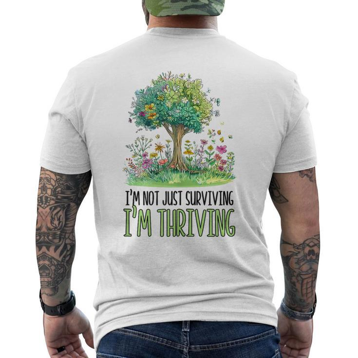 Not Just Surviving Thriving Stroke Survivor Men's T-shirt Back Print