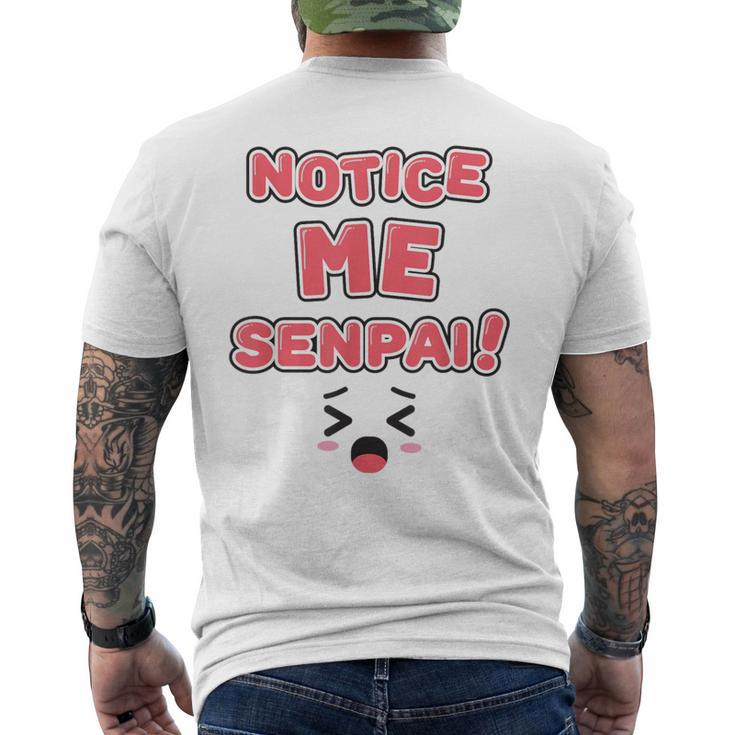 Notice Me Senpai Anime Manga Men's T-shirt Back Print