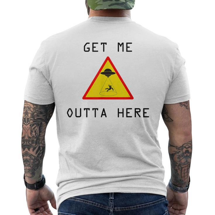 Get Me Outta Here Ufo Sci-Fi Men's T-shirt Back Print