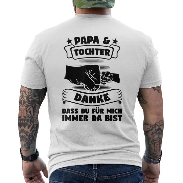 Papa & Tochter Danke Papa & Tochter Familie T-Shirt mit Rückendruck