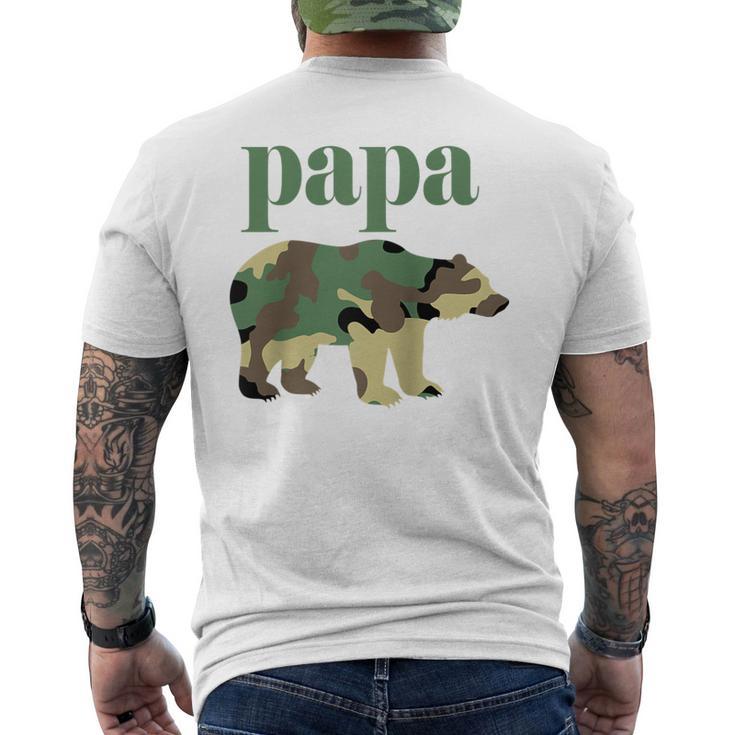 Papa Bär Camo Camo Papa Bär Passender Familienbär Raglan T-Shirt mit Rückendruck