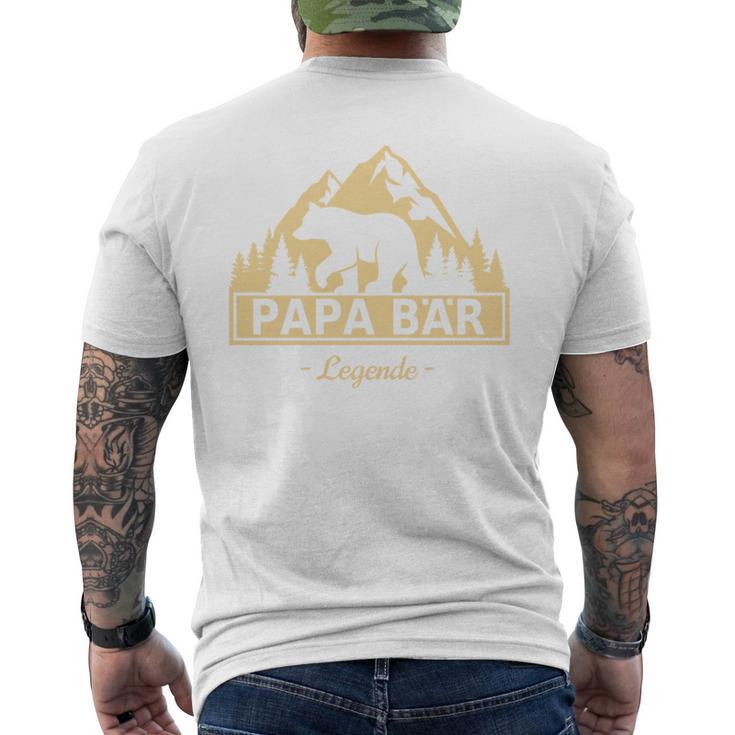 Papa Bär Legende Familie Geburtater T-Shirt mit Rückendruck