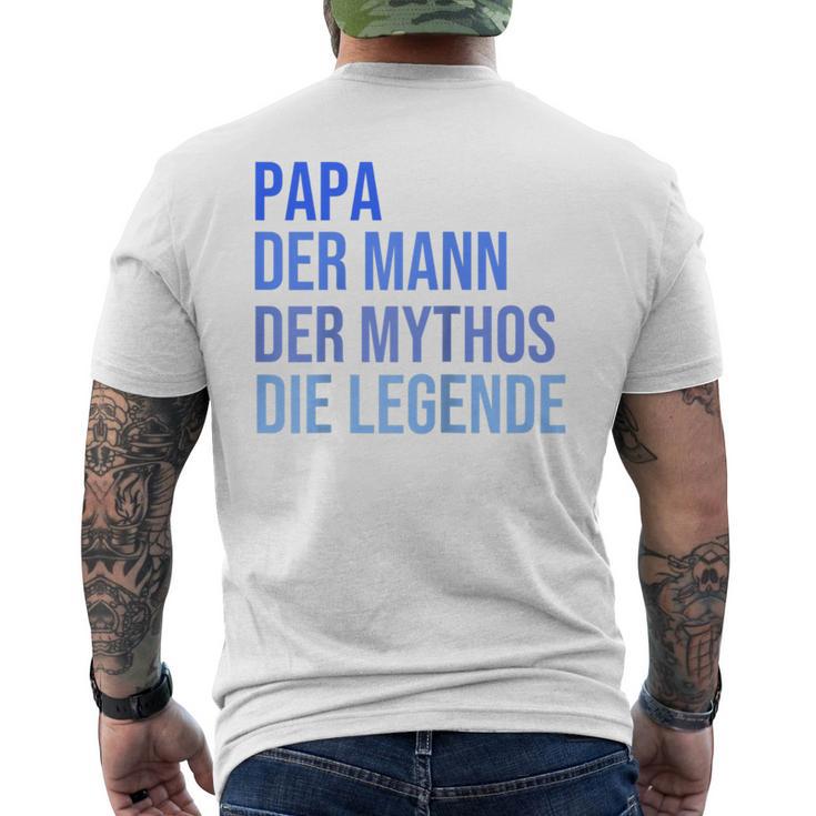 Papa Der Mann Der Mythos Die Legende Raglan T-Shirt mit Rückendruck