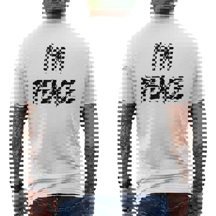 I Come In Peace I'm Peace Matching Couples Men's T-shirt Back Print