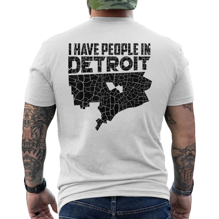 I Have People In Detroit  Michigan Is Home Men's T-shirt Back Print