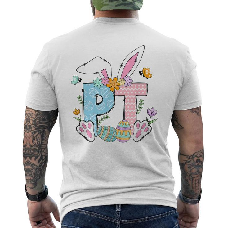 Physical Therapy Easter Bunny Pt Physical Therapy Pta Men's T-shirt Back Print