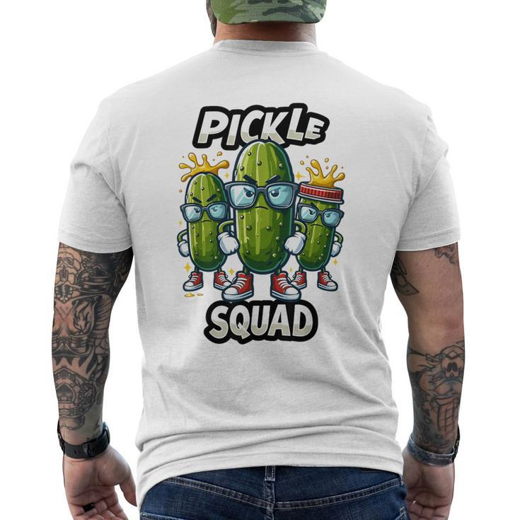 Pickle Squad Pickle Costume Vegan Cucumber Pickles Men's T-shirt Back Print