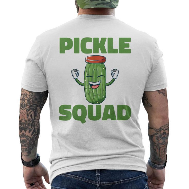 Pickle Squad Foodie Vegan Dill Pickle Adult Pickle Squad Men's T-shirt Back Print