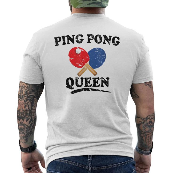 Ping Pong Queen  Table Tennis Paddle Men's T-shirt Back Print