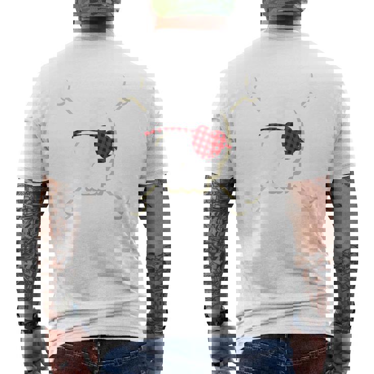 PirateSkull Crossbones Heart Eye Patch Costume Cute Men's T-shirt Back Print