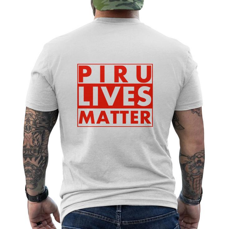 Piru Lives Matter Mens Back Print T-shirt