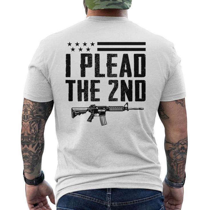 I Plead The 2Nd Amendment Pro Gun Ar15 Rifle On Back Men's T-shirt Back Print