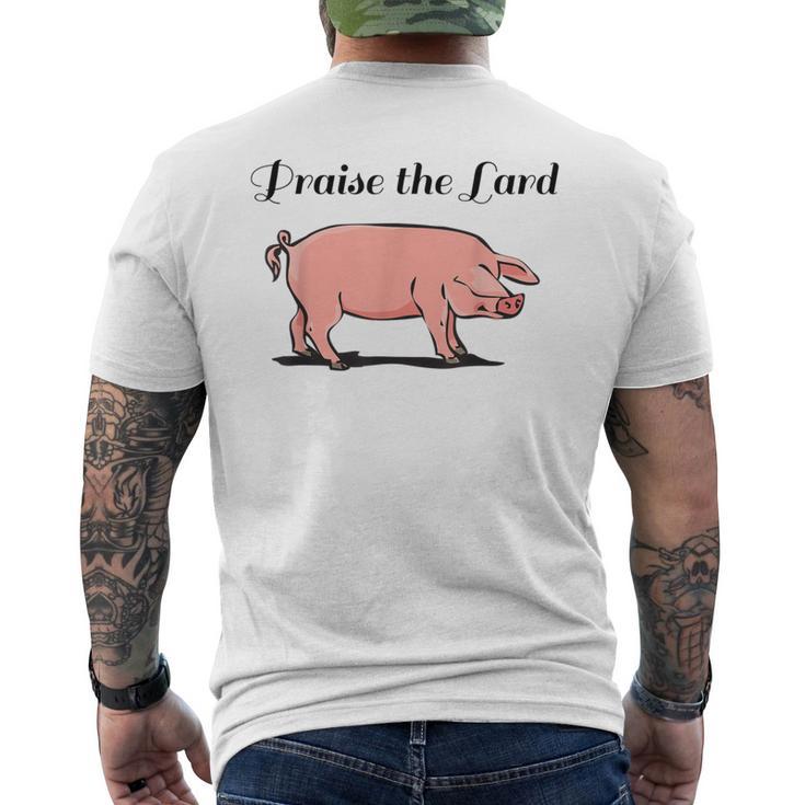 Praise The Lard Barbecue Bacon Lover Men's T-shirt Back Print