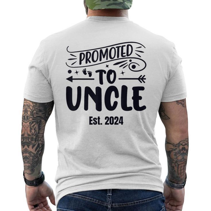 Promoted To Uncle 2024 Soon To Be Uncle Mens Men's T-shirt Back Print