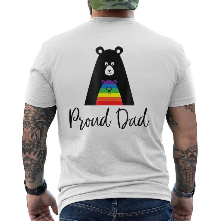 Proud Dad Gay Pride Gay Pride And Father Love Mens Back Print T-shirt