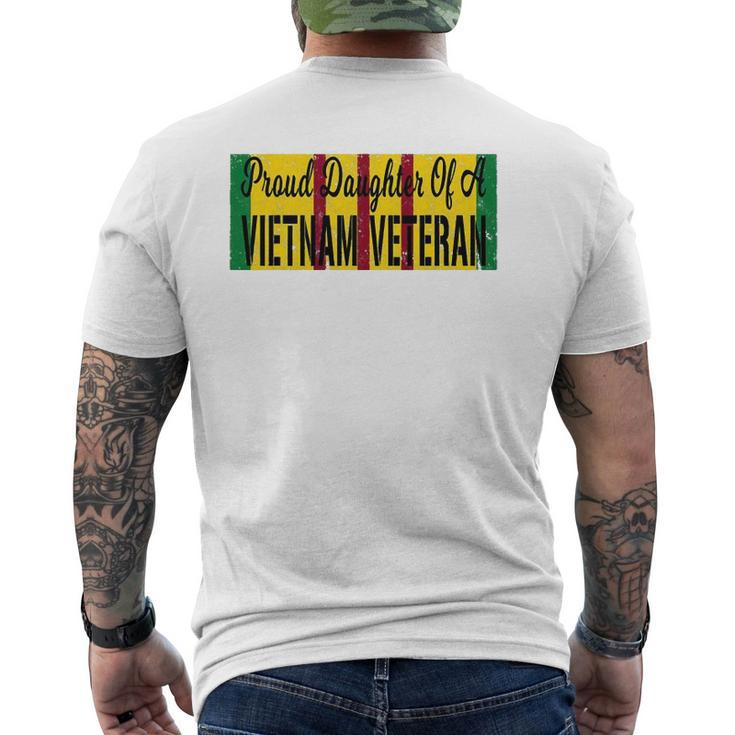 Proud Daughter Of A Vietnam Veteran Us War Service Ribbon Mens Back Print T-shirt