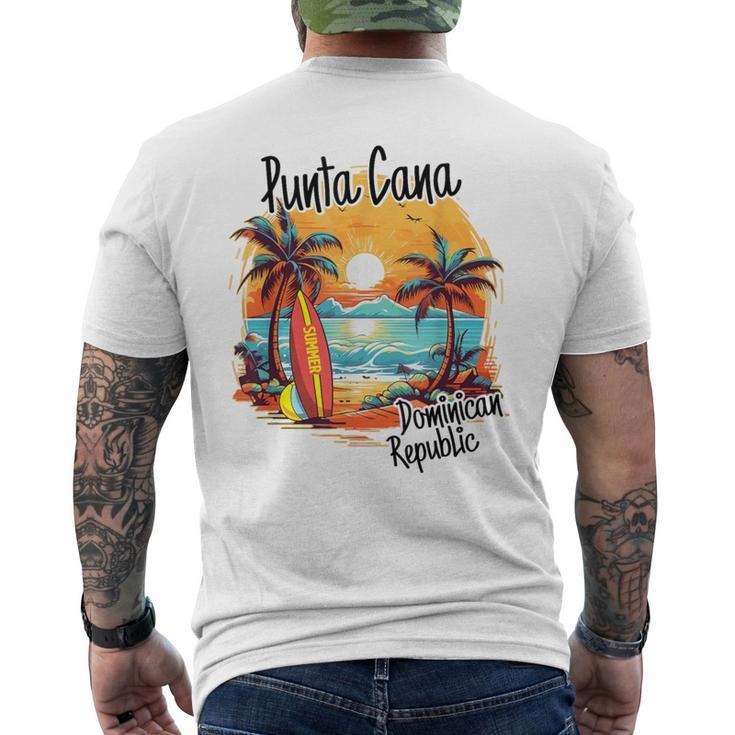 Punta Cana Dominican Republic Vacation Beach Family Trip Men's T-shirt Back Print