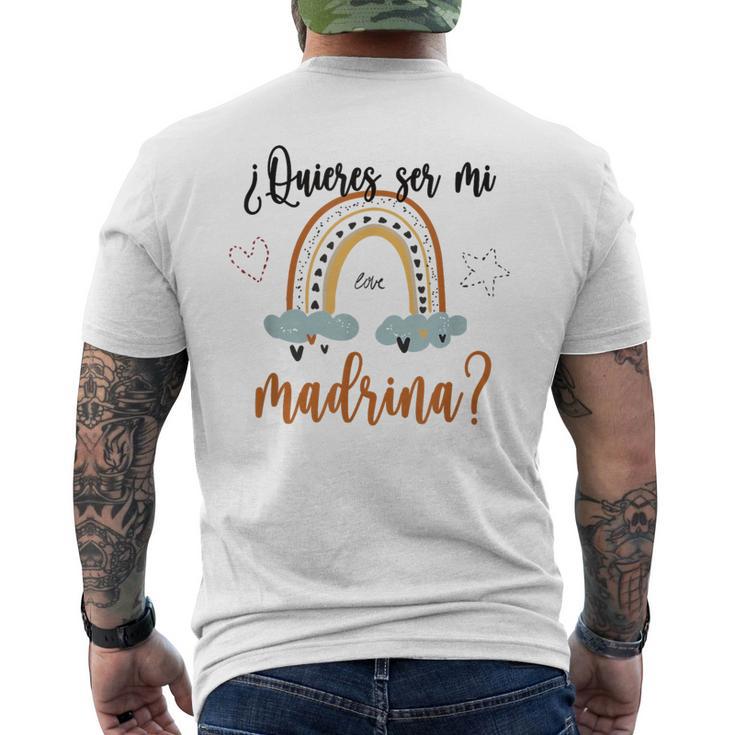 Quieres Ser Mi Madrina Godchild Niño Diciendo Mejor Madrina Camiseta Hombre Estampado Espalda