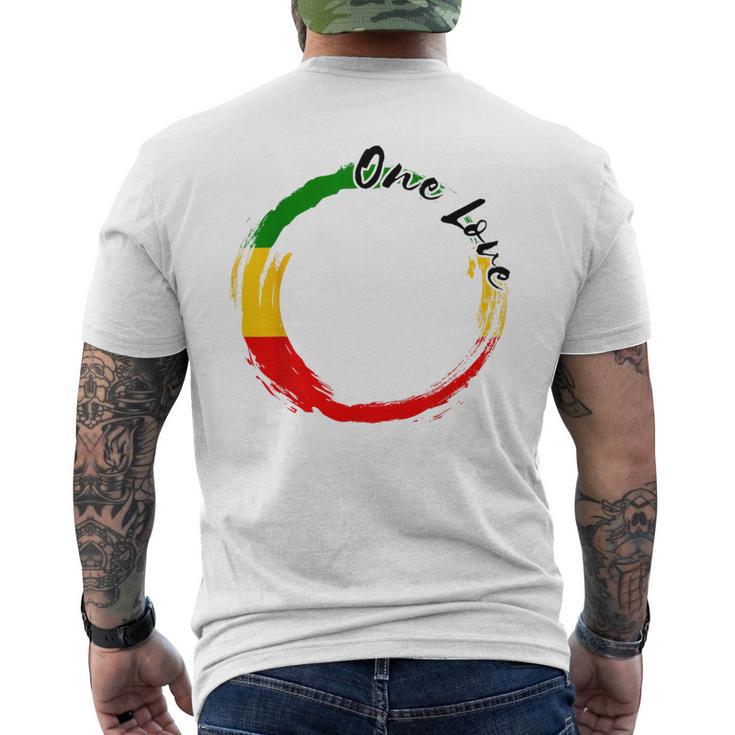 Rastafari Roots Jamaican One Love Reggae Rasta Reggae Men's T-shirt Back Print