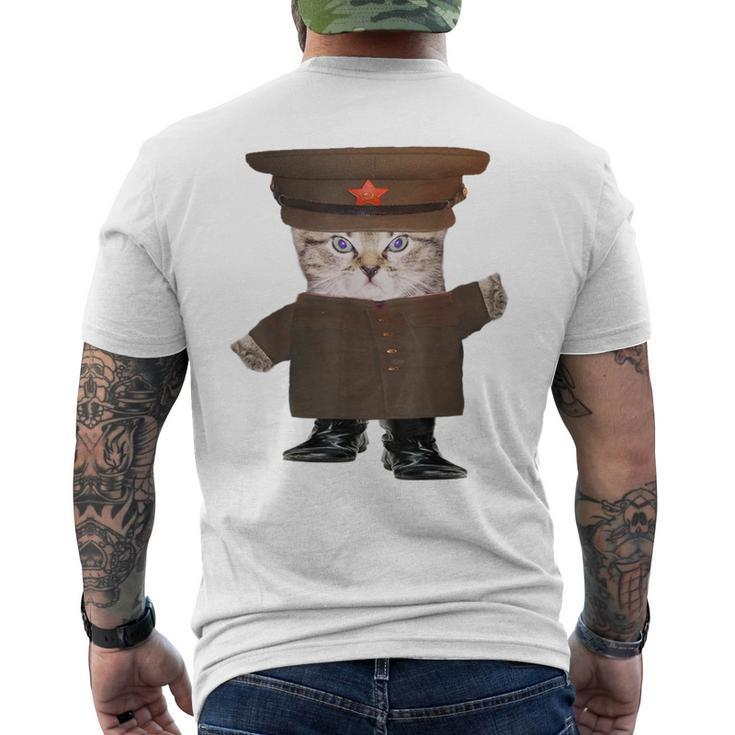 Red Army Kitten Men's T-shirt Back Print