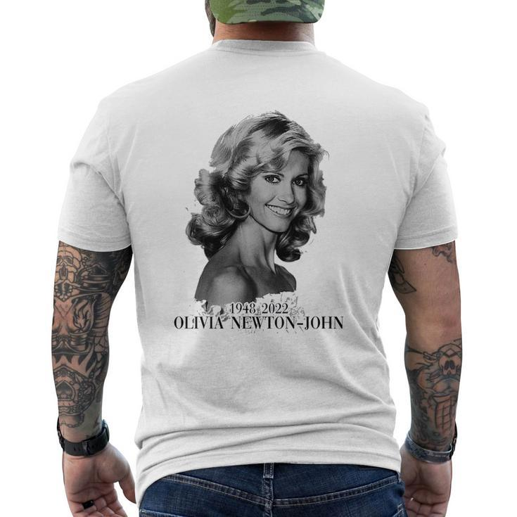 Rest In Peace 1948 2022 Olivia Newton-John Legend Mens Back Print T-shirt