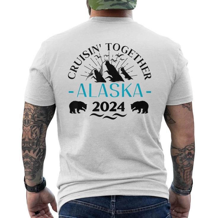 Retro Alaska Cruise 2024 Family Cruise 2024 Family Matching Men's T-shirt Back Print