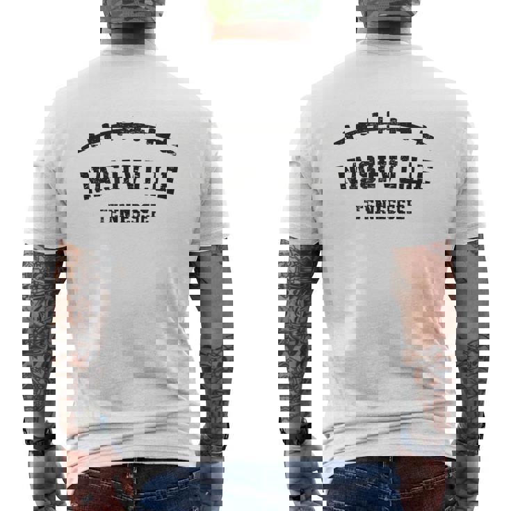 Retro Nashville Tennessee Camiseta Hombre Estampado Espalda