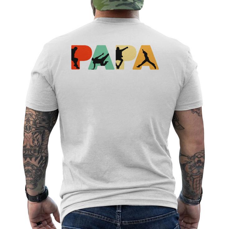 Retro Parkour Papa Lustigerintage Papa Parkour T-Shirt mit Rückendruck