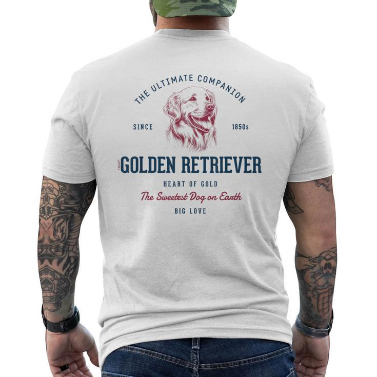Retro Styled Vintage Golden Retriever Men's T-shirt Back Print