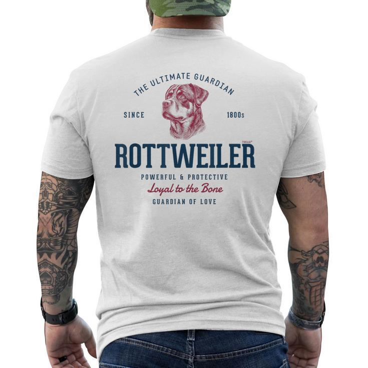 Retro-Styled Vintage Rottweiler T-Shirt mit Rückendruck