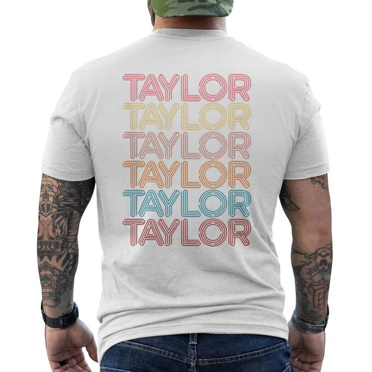 Retro Taylor First Name Vintage Taylor Men's T-shirt Back Print