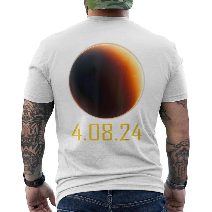 Road Atlas For The Total Solar Eclipse Of 2024 April 8 Path Men's T-shirt Back Print
