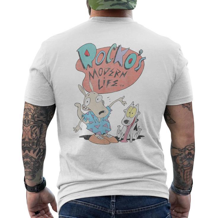 Rockos Modern Life Rocko And Spunky Men's T-shirt Back Print