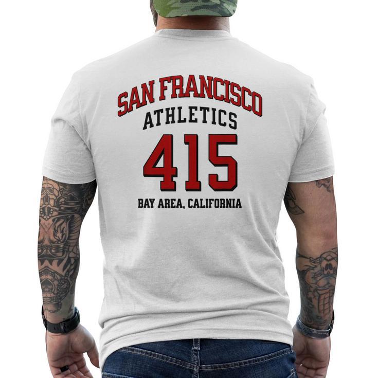 San Francisco Athletics 415 The Bay Area Ca Area Code 415 Men's T-shirt Back Print