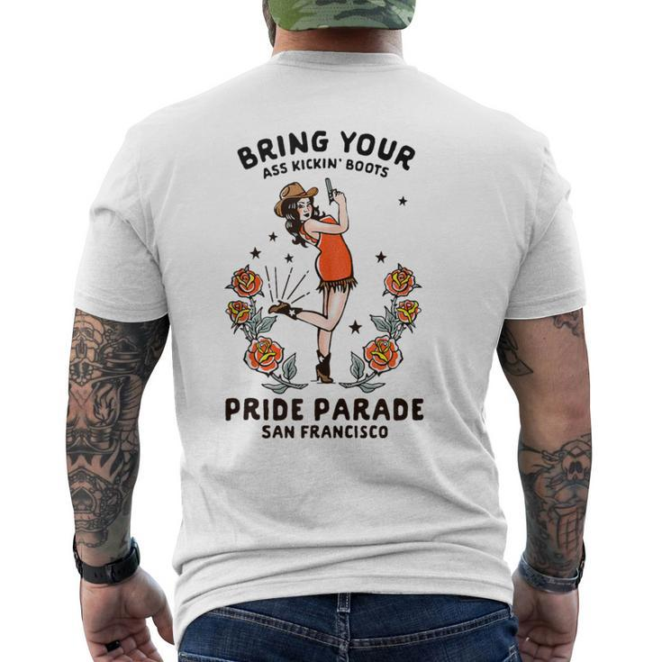 San Francisco Gay Pride Parade Lgbtq Cowgirl Cute Cool Men's T-shirt Back Print