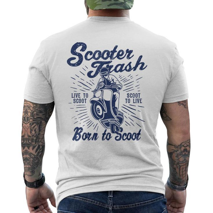 Scooter Trash Retro Distressed Style Scooter Humor Men's T-shirt Back Print
