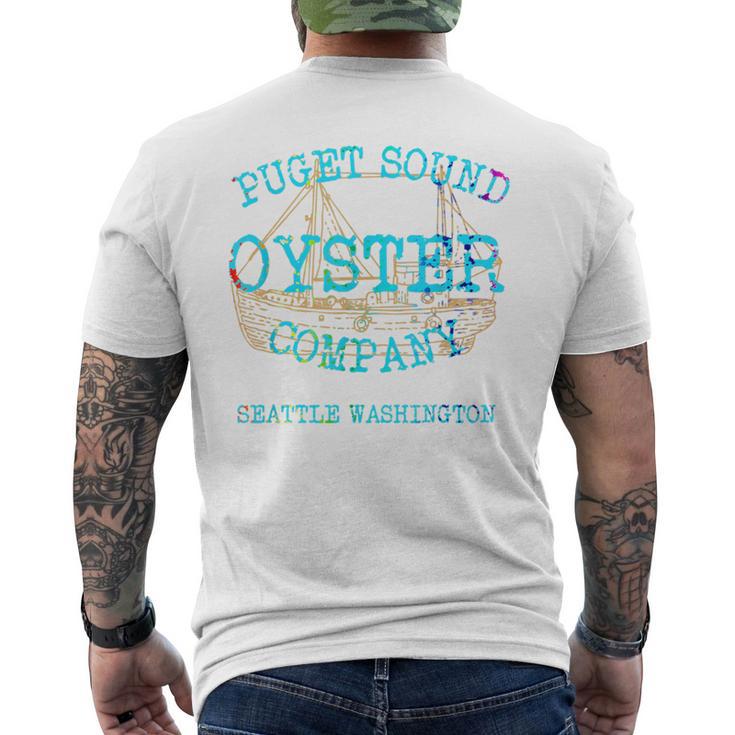 Seattle West Coast Oysters Seafood Vancouver Pacific Ocean Men's T-shirt Back Print