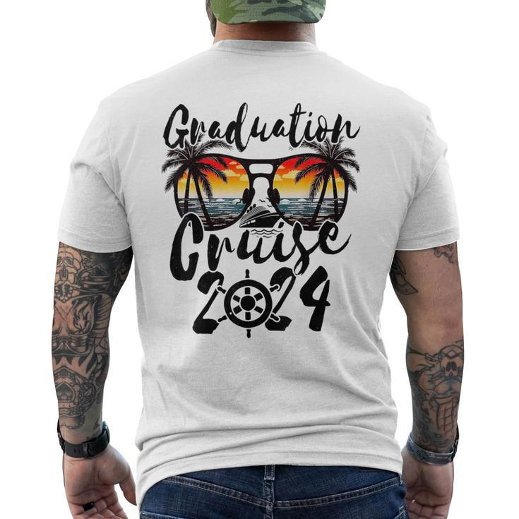 Senior Graduation Trip Cruise 2024 Retro Ship Party Cruise Men's T-shirt Back Print