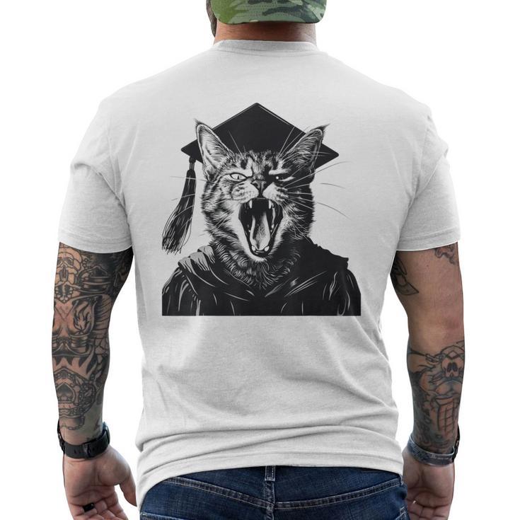 Seniors Graduation Cat Cat Men's T-shirt Back Print