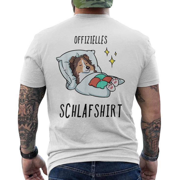 Sheltie Pyjamas Gray S T-Shirt mit Rückendruck