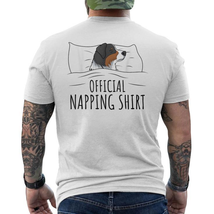 Sleeping Australian Shepherd Pyjamas Official Napping Men's T-shirt Back Print