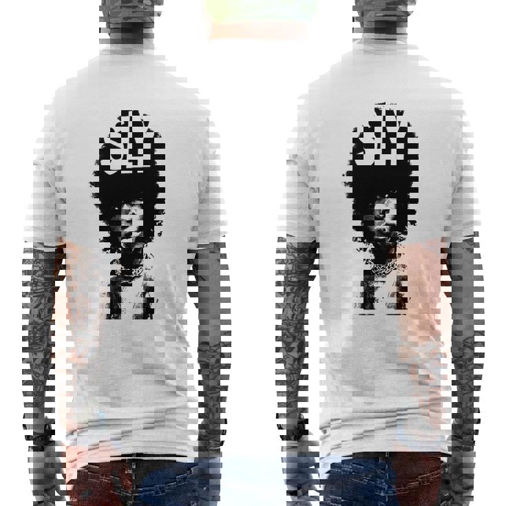 Sly Stone Portrait Tshirt Mens Back Print T-shirt